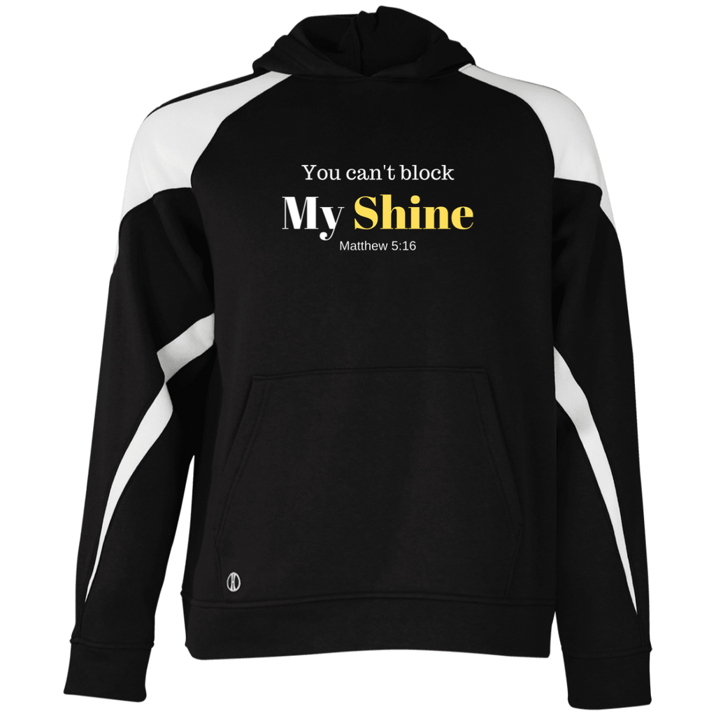 You Can't Block My Shine Youth Colorblock Hoodie - Black/White