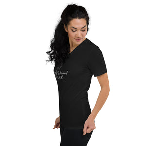 DDBG Logo Unisex Short Sleeve V-Neck T-Shirt (Black)